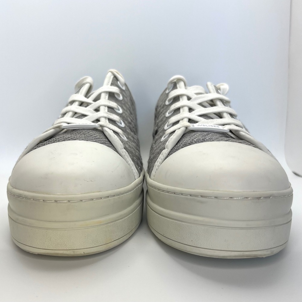 J/Slides Natasha Light Grey Crochet Mesh Platform Sneakers Womens 10 Sporty - Picture 4 of 8